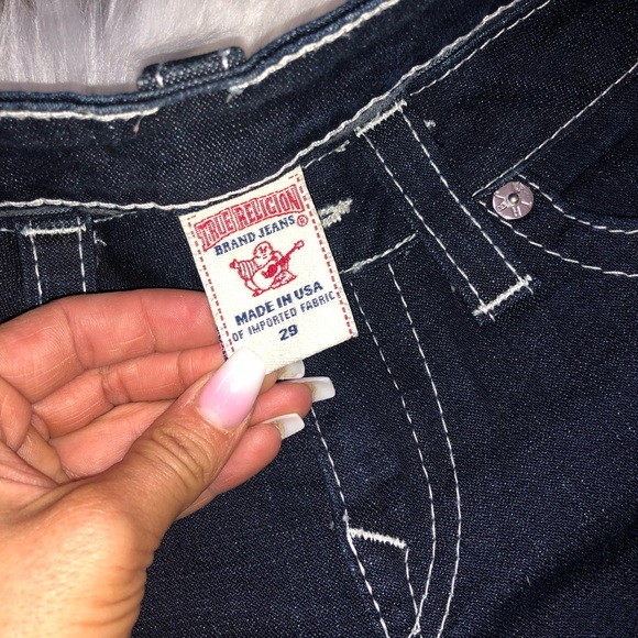 WOMEN’S TRUE RELIGION SILVER POCKET JEANS SIZE 29 - Picture 3 of 4